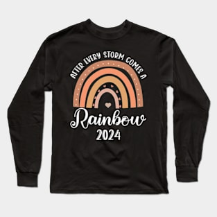 Rainbow Baby Pregnancy Announcement 2024 Long Sleeve T-Shirt